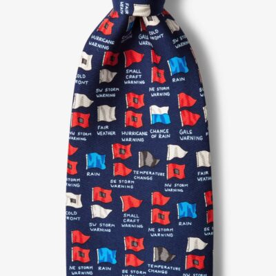 Storms A Brewin - Nautical Flag Necktie - Alynn - CLOSEOUT