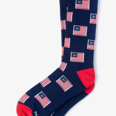 Feelin' Yachty - Yacht American Flag Carded Cotton Sock