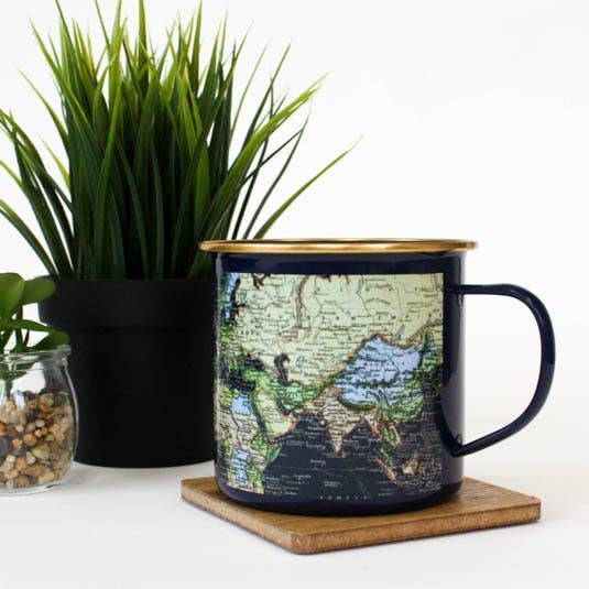 Man Of The World Blue Enamel Mug 1 Man Of The World Blue Enamel Mug