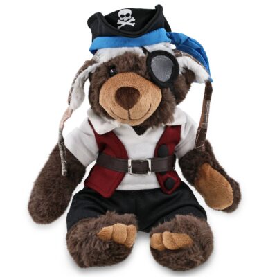 SUPER SOFT PLUSH WITH CLOTHES - BROWN BEAR PIRATE DRESS UP