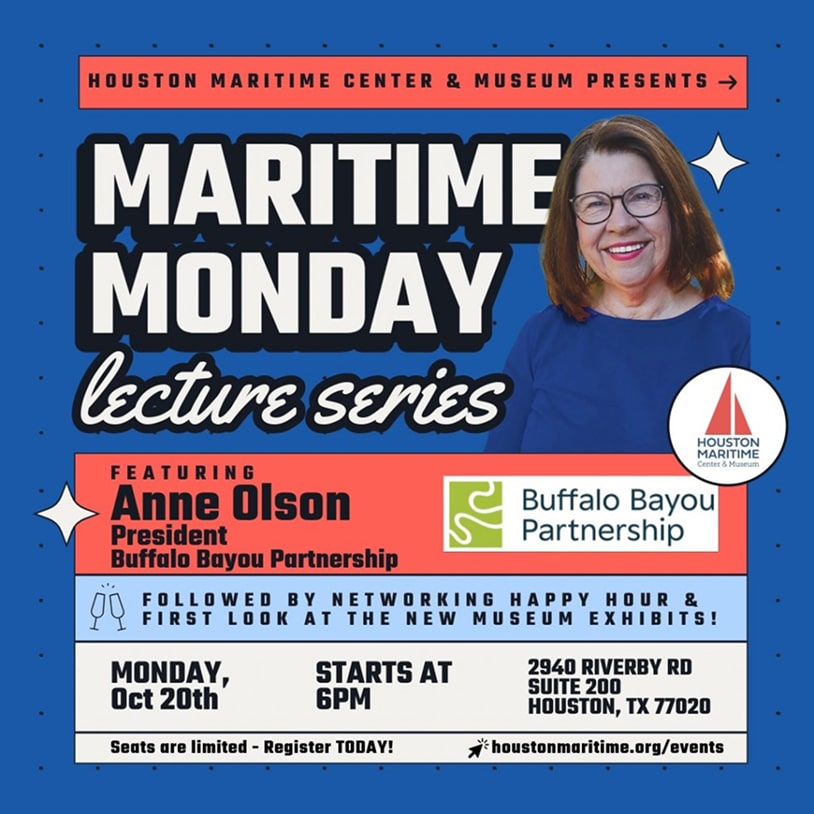 Maritime Monday featuring Anne Olson, President, Buffalo Bayou Partnership ftr image Maritime Monday featuring Anne Olson, President, Buffalo Bayou Partnership ftr image